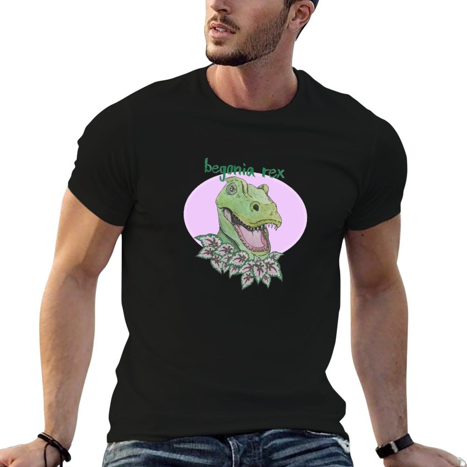 Begonia Rex - Koszulka T-Rex Begonia (różowa) – personalizowane