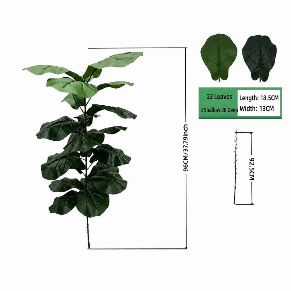 Ficus Lyrata Tree - 9/15/23 Sztuczne liście figowca lirata, duży